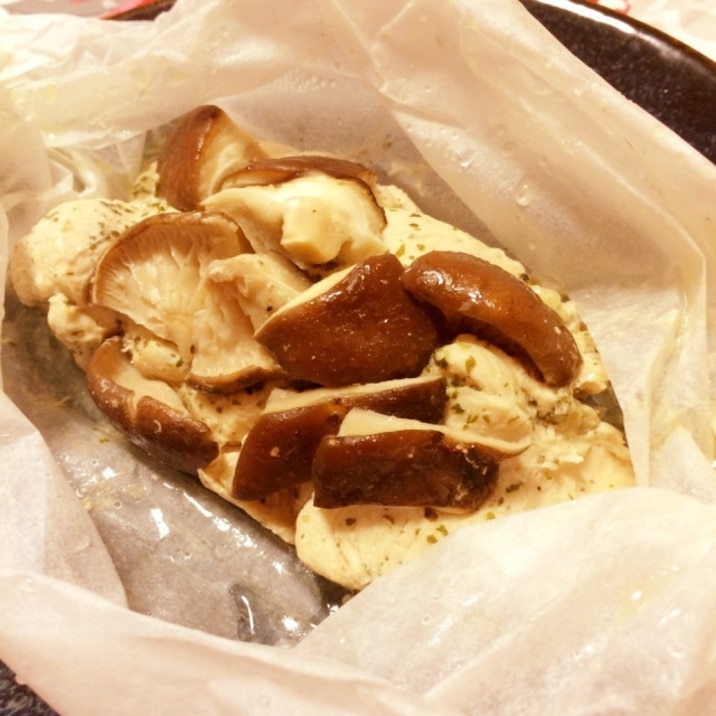 電子レンジで！レモンハーブチキンの包み焼き☆